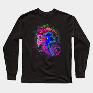 Peace Abstract Slam Dunk Yeet Axolotl Basketball Kids Teens Sports Long Sleeve T-Shirt
